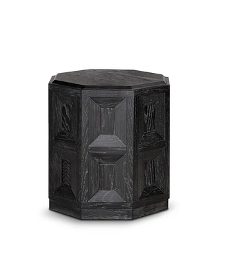 Furniture of America 20" Wood Flonnin Hexagon End Table