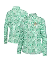 Smith & Quinn Women's Green Arnold Palmer Invitational Geo Print Ava Quarter-Zip Pullover