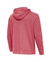Antigua Men's Heather Crimson Indiana Hoosiers Cloud Pullover Hoodie