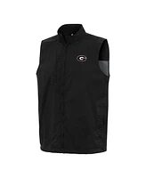 Antigua Men's Black Georgia Bulldogs Brisk Full-Zip Vest