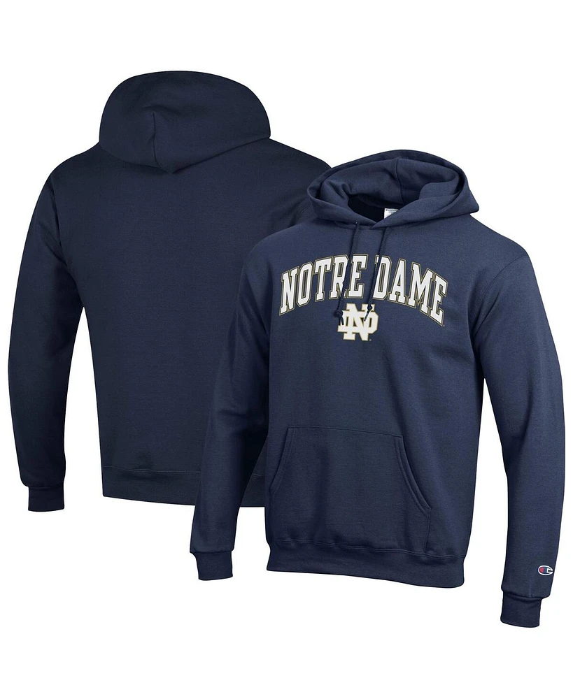 Champion Men's Navy Notre Dame Fighting Irish Arched Logo Fleece Pullover Hoodie