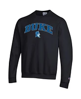 Champion Men's Black Duke Blue Devils Arch Over Logo Pullover Sweatshirt