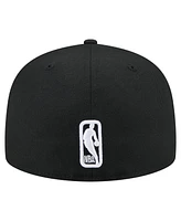New Era Men's Black Brooklyn Nets State Stitch 59FIFTY Fitted Hat