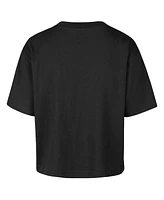 '47 Brand Women's Black Pittsburgh Pirates City Connect Shale Drop Shoulder Cropped T-Shirt