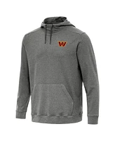 Antigua Men's Heather Black Washington Commanders Cloud Pullover Hoodie