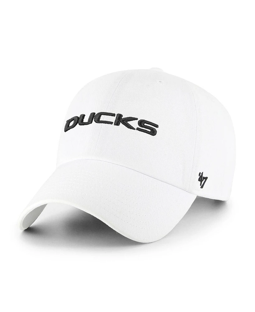 '47 Brand Men's White Oregon Ducks Clean Up Adjustable Hat