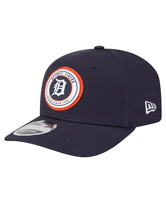 New Era Men's Navy Detroit Tigers Circle Patch 9SEVENTY Stretch-Snap Hat