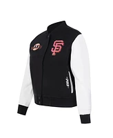 Pro Standard Women's Black San Francisco Giants Game Day Classics Wool Varsity Jacket