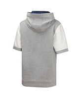 Outerstuff Big Boys and Girls Heather Gray Boston Red Sox Line Up Short Sleeve Pullover Hoodie