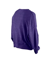 New Era Women's Purple Minnesota Vikings Throwback Boxy Sweatshirt