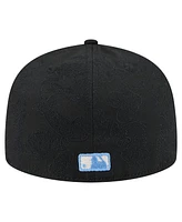 New Era Men's Black York Yankees Tonal Koi 59FIFTY Fitted Hat
