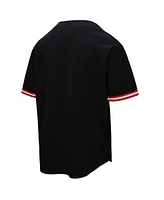 Mitchell & Ness Men's Black Oklahoma Sooners On The Clock Full-Button Fashion Jersey