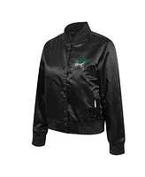 Pro Standard Women's Black Dallas Stars Rhinestone Jewels Satin Full-Snap Jacket