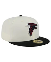 New Era Men's White/Black Atlanta Falcons Main 59FIFTY Fitted Hat