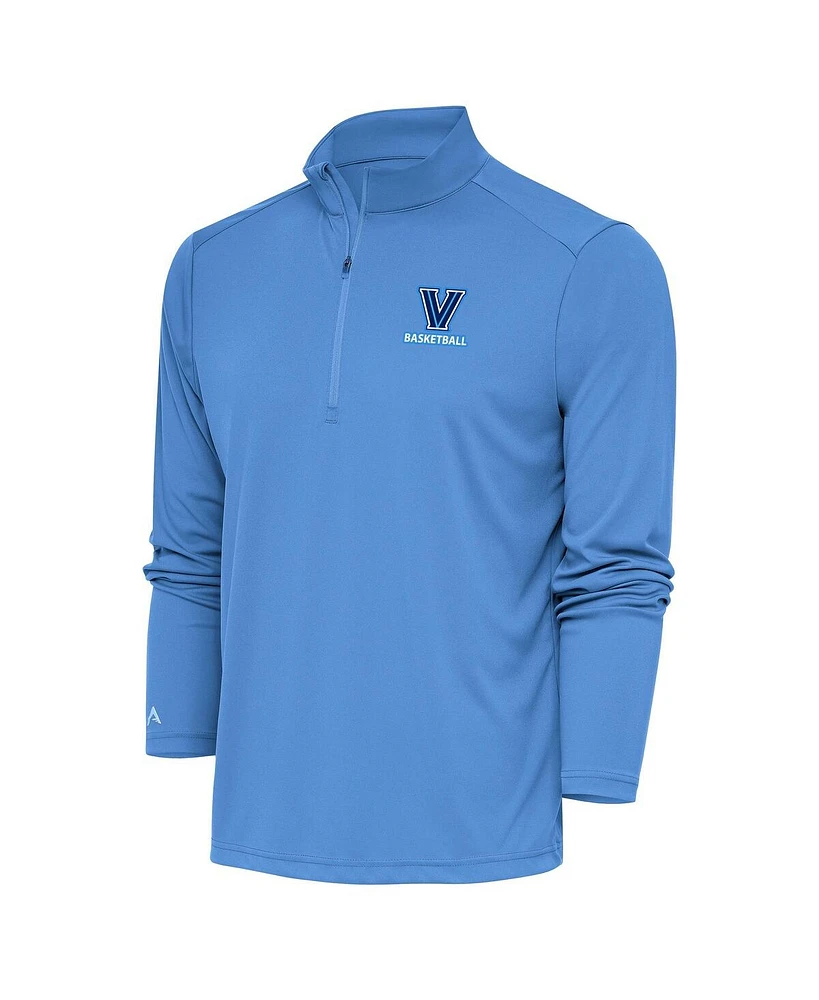 Antigua Men's Light Blue Villanova Wildcats Basketball Tribute Quarter-Zip Pullover Top