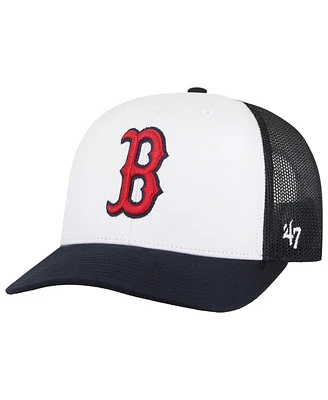 '47 Brand Men's White/Navy Boston Red Sox Freshman Trucker Adjustable Hat