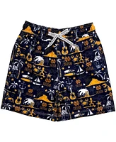 Wes & Willy Big Boys and Girls Navy Notre Dame Fighting Irish Luau Swim Trunks