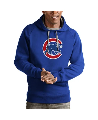 Antigua Men's Royal Chicago Cubs Victory Pullover Team Logo Hoodie