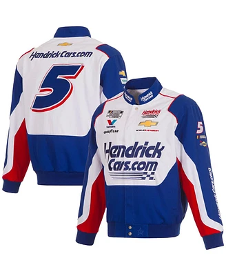 Jh Design Men's Royal/White Kyle Larson HendrickCars.com Full-Snap Twill Uniform Jacket