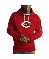 Antigua Men's Red Cincinnati Reds Victory Pullover Hoodie