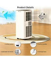 Cowsar 8,000 Btu Portable Air Conditioners Cool Up to 350 Sq.Ft, 4 Modes Portable Ac with Remote Control/Large Led Display/24Hrs Timer/Installation Ki