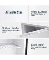 Cowsar Upright Freezer 3.0 Cu.ft, Compact Mini Freezer with Reversible Single Door, Temperature Control, Removable Shelves, Small freezer Stainless St