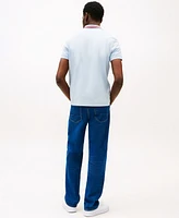 Tommy Hilfiger Men's Red, White, and Blue Collar Regular Fit Polo Shirt