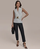 Donna Karan New York Women's Hardware-Detail Sleeveless Top