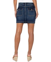Liverpool Los Angeles Women's Denim Cargo Mini Skirt