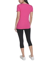 Calvin Klein Performance Women's Flocked-Logo Crewneck T-Shirt