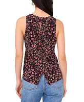Vince Camuto Women's Printed Keyhole-Back Tank Top