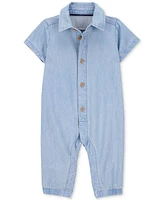 Carter's Baby Boys Cotton Chambray Jumpsuit