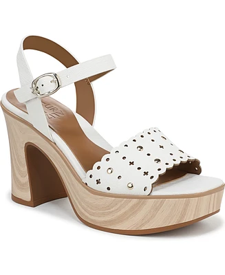 Naturalizer Women's Kira Block Heel Square Toe Platform Sandals