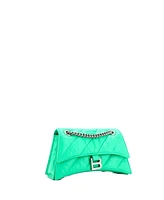 Pre-Owned Balenciaga Small Crush Chain Flap Bag Quilted Crushed Calfskin