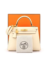 Pre-Owned Hermes Kelly 28 Handbag Light Epsom with Gold Hardware