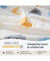 LuxClub 4 Pc Full Sheet Set Soft Microfiber, Wrinkle-Free, Machine Washable, Toddler Bedding for Girls, Boys, Teens