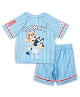 Bluey Baby Boys Mesh T-Shirt and Shorts Outfit Set