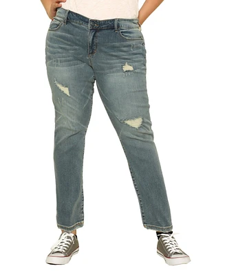 Slink Jeans Plus Denim High Rise Ankle skinny 28" inseam