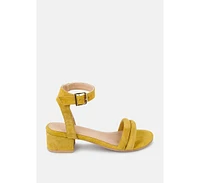 Amelia Womens Minimalist Block Heel Sandal