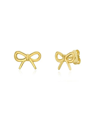 The Lovery Gold Bow Stud Earrings 14K Gold