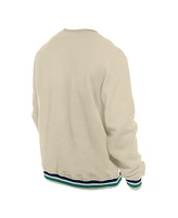 New Era Men's Cream Seattle Mariners Throwback Pullover Sweatshirt