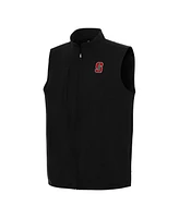 Antigua Men's Black Stanford Cardinal Regard Full-Zip Vest
