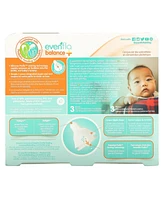 Evenflo Feeding Balance+ Bottles, Standard, 0+ Months, Slow Flow, 3 Bottles, 4 oz (120 ml)