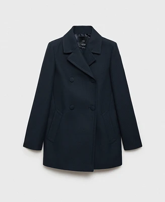 Mango Women's Double-Breasted Lapels Coat