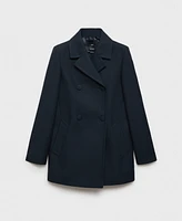 Mango Women's Double-Breasted Lapels Coat