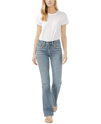 Silver Jeans Co. Women's Suki Mid-Rise Curvy Fit Bootcut