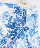 Cindy Castro New York Women's Simone Printed One-Shoulder Cropped Top