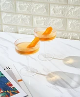 The Wine Savant Khen Art Deco Shatterproof Coupe Glasses, Set of 2