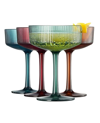 The Wine Savant Khen Art Deco Shatterproof Coupe Glasses