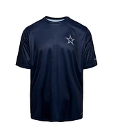 Columbia Men's Navy Dallas Cowboys Terminal Tackle Performance Fishing Omni-Shade T-Shirt